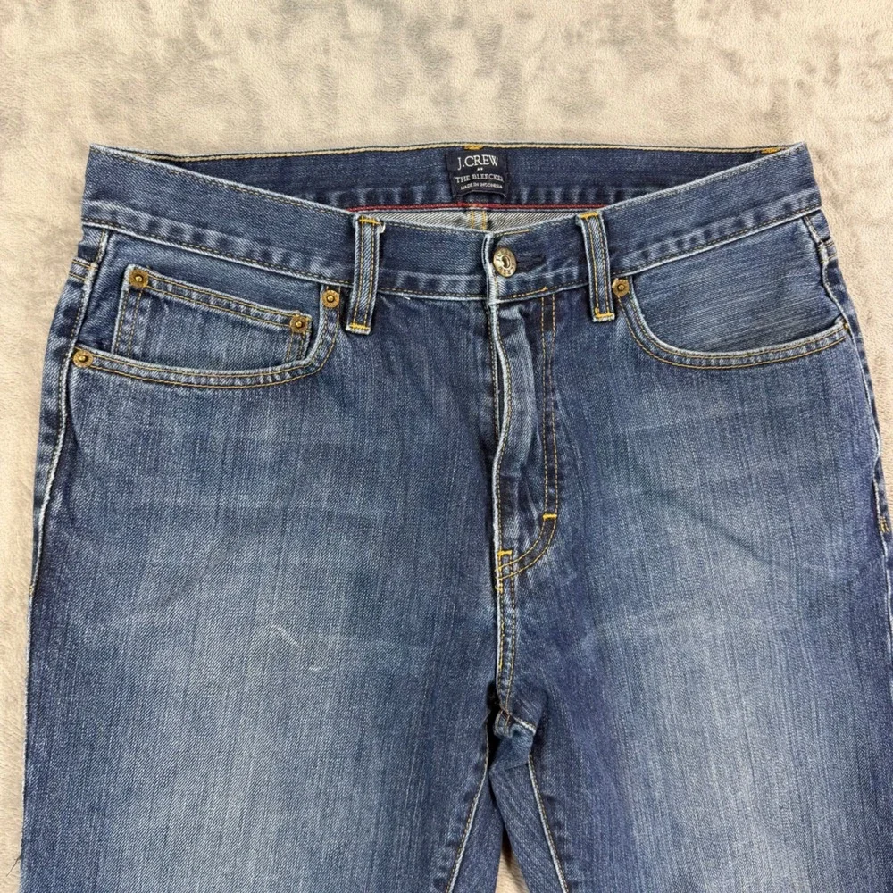 J.Crew The Bleecker Straight Leg Jeans Men's Size 32x28 Blue Medium Wash Denim